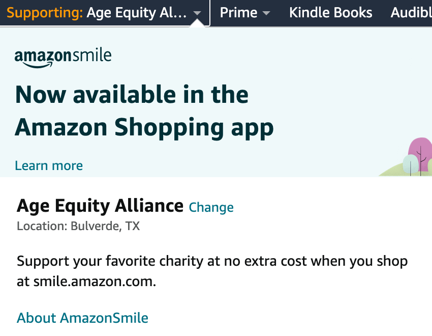 Age Equity Alliance on AmazonSmile